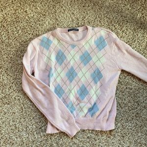 brandy melville argyle sweater